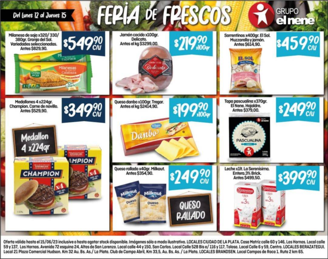 No te pierdas la Feria de Frescos en El Nene para esta semana