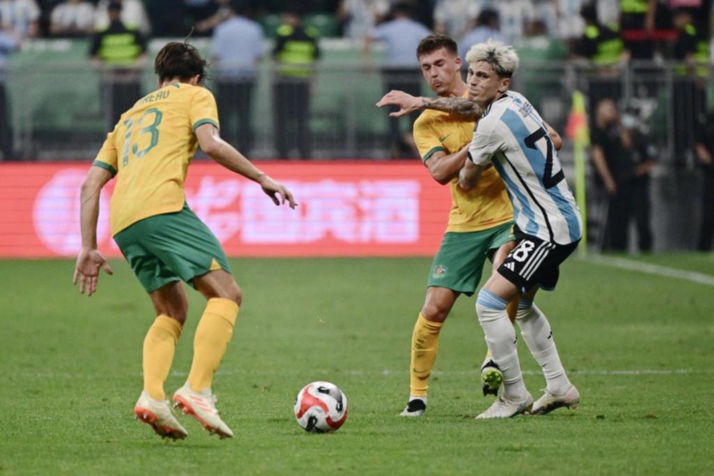 Garnacho tuvo su esperado estreno con la Selección