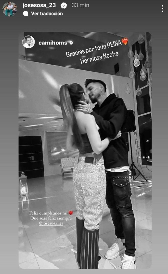 “Mi amor”: el mensaje de Cami Homs al Pincha José Sosa en su cumple