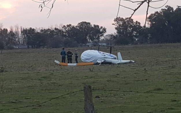 Cayó un helicóptero en un campo bonaerense