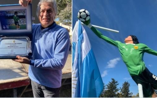 El "Pato" Fillol fue homenajeado con una estatua en su pueblo San Miguel del Monte