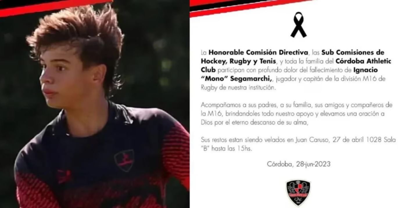 Tenía 15 años, se descompensó jugando al rugby y murió: dolor en Córdoba