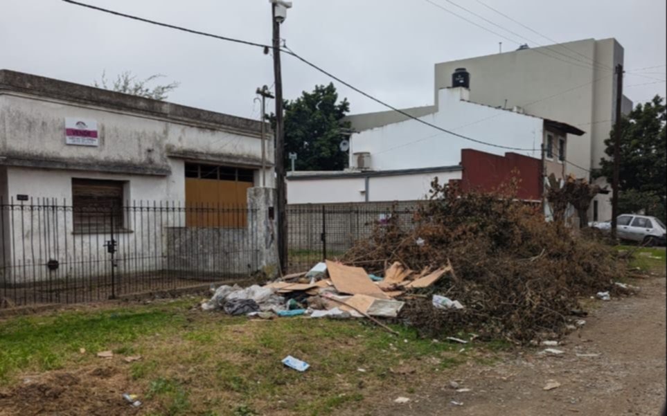 Reclaman por una montaña de ramas y basura en 142 y 519