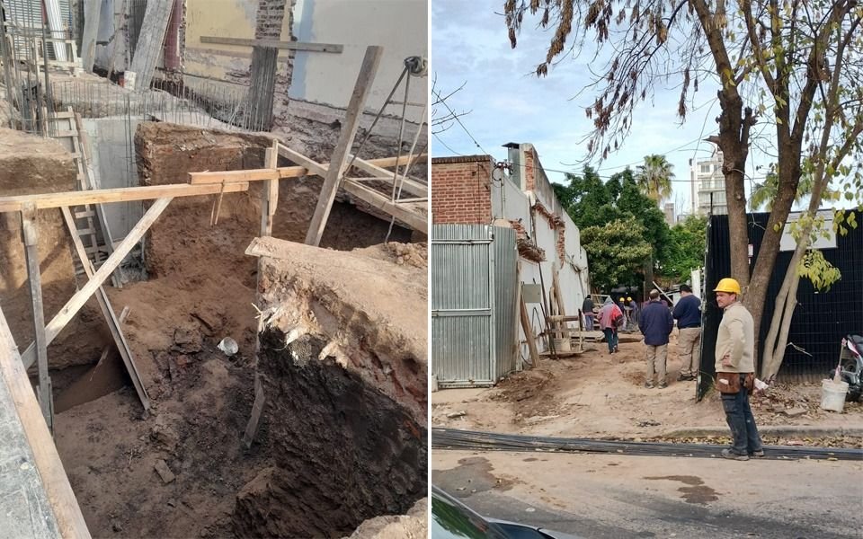 Derrumbe en una obra en La Plata: un obrero quedó atrapado