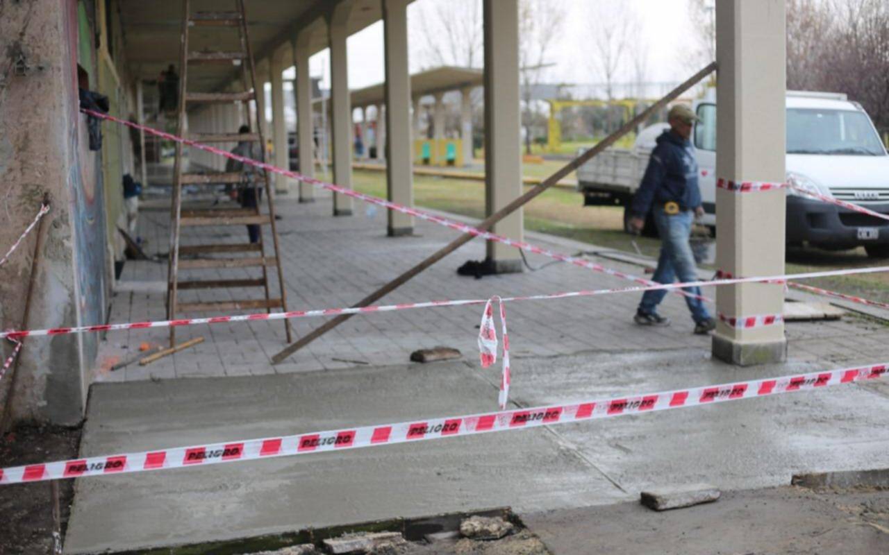 Acondicionan el playón de la Vieja Estación para el Paseo de Compras Meridiano V