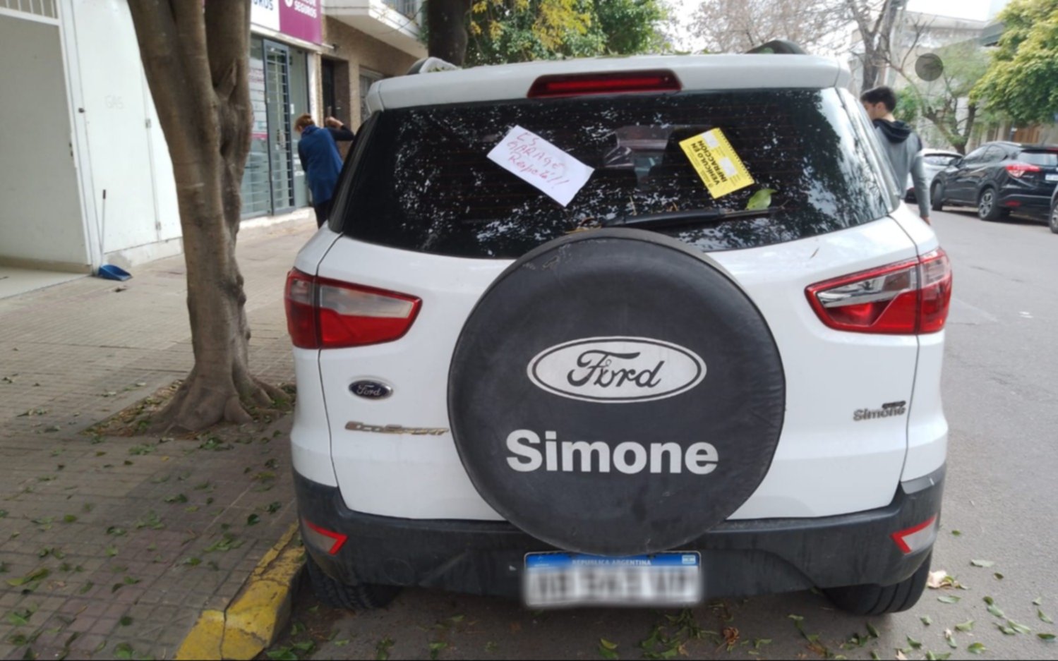 Vecinos de La Plata reclaman por una camioneta estacionada sobre la entrada de un garaje