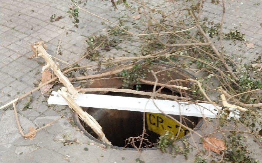Una cámara de inspección que representa una trampa