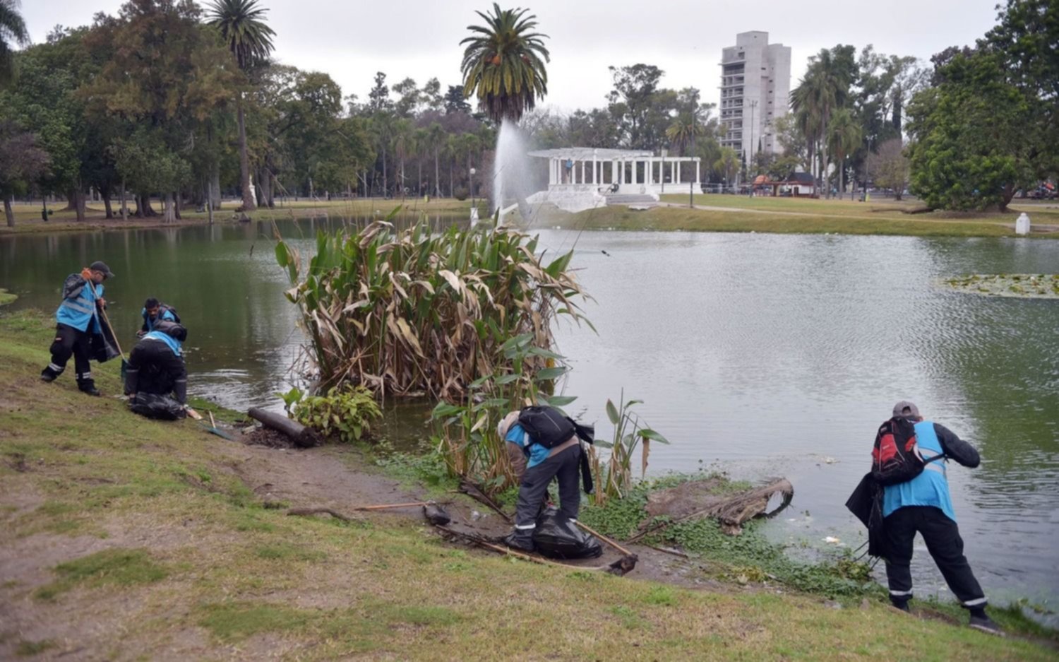 Lago, luminarias, juegos y más: salieron a "lavarle la cara" al Parque Saavedra