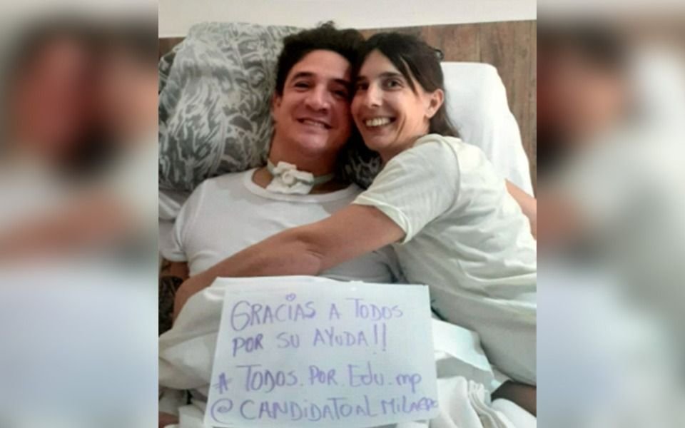 Cruzada solidaria por Edu, el enfermero de La Plata que quiere volver a caminar tras ser atropellado