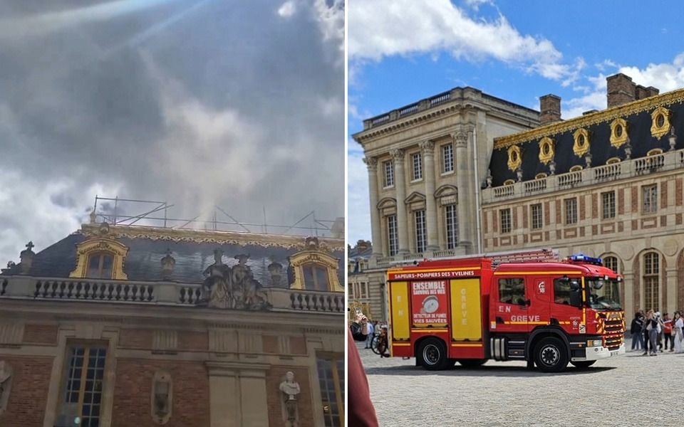 Evacuaron el histórico Palacio de Versalles en Francia: tensión por un incendio