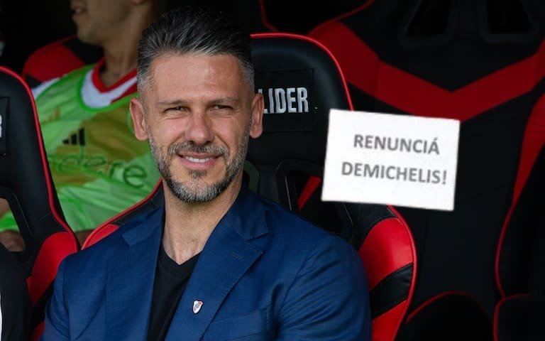 "Renunciá Demichelis", los panfletos que aparecieron en River tras la dura derrota ante Riestra
