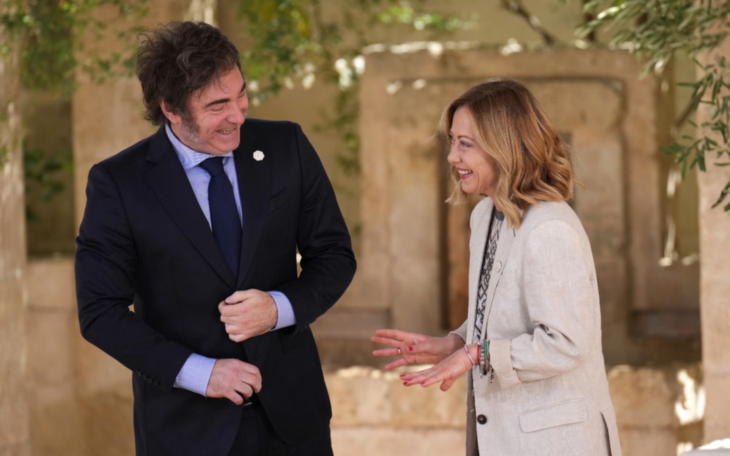 Milei fue recibido por Meloni y arrancó su agenda en Italia: reuniones con Macron y el FMI