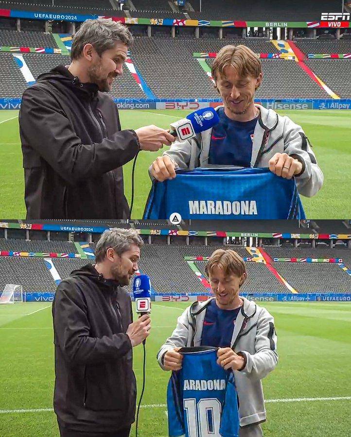 Maradona, presente en la Euro: del recuerdo de los escoceses a la emoción de Luka Modric