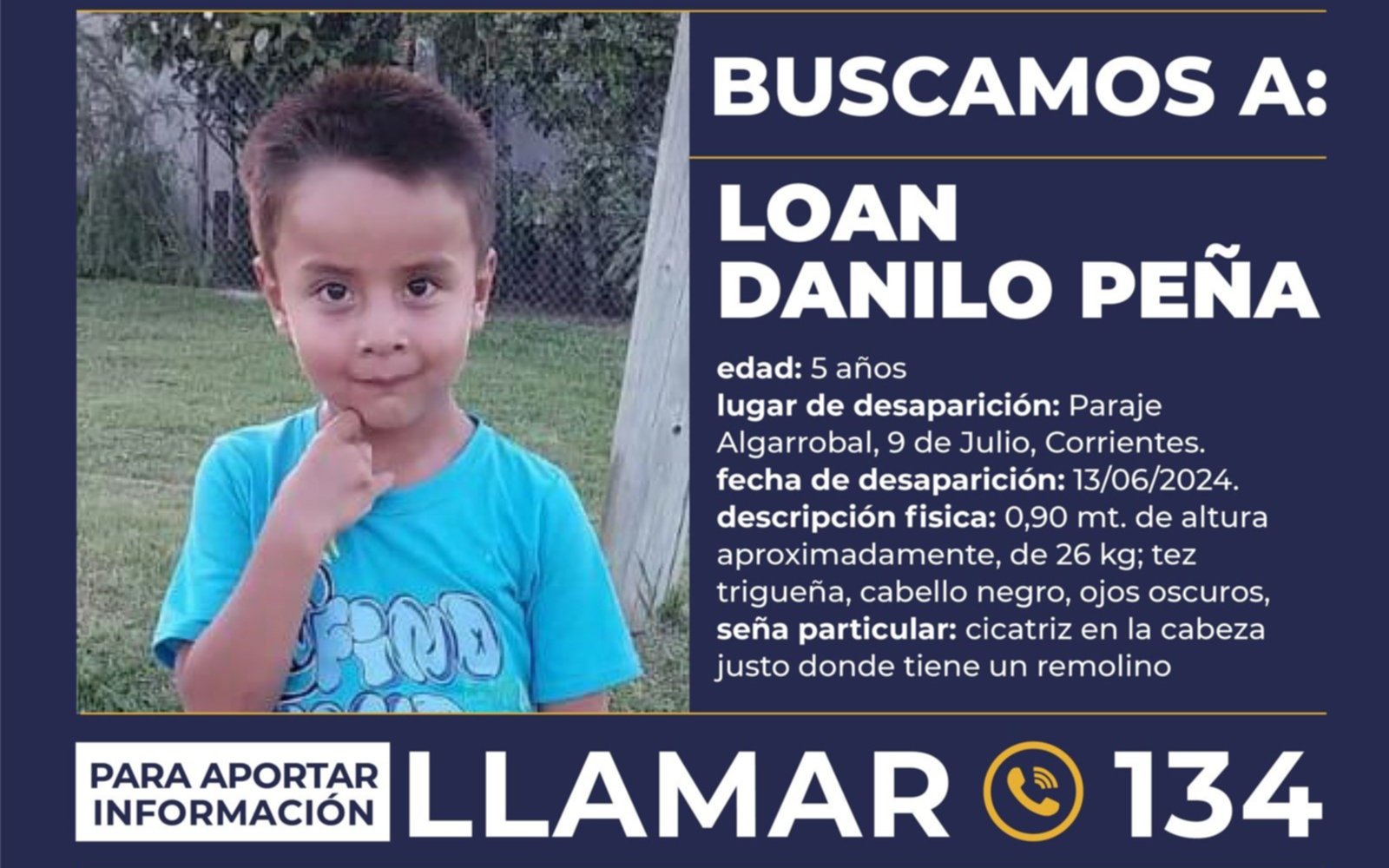 La búsqueda del pequeño Loan en Corrientes: "Son horas de definiciones, hay gente que no está diciendo todo lo que sabe"