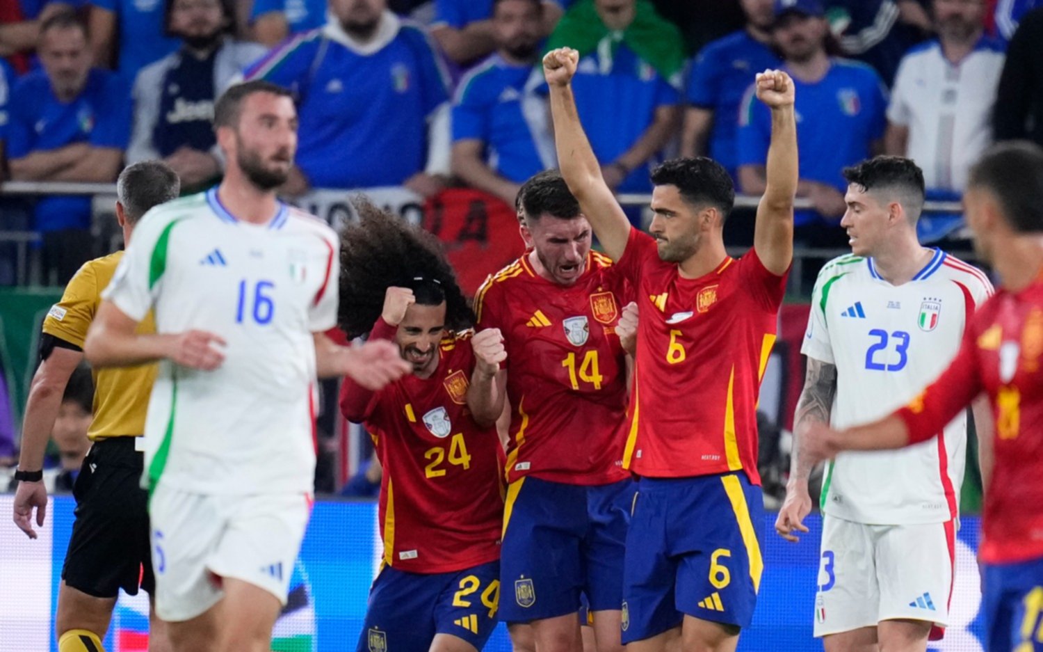 España se impuso ante Italia por 1 a 0 y clasificó a los octavos de final