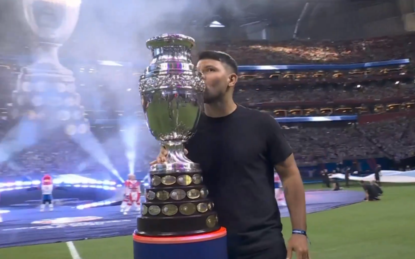 El Kun Agüero apareció en la apertura de la Copa América