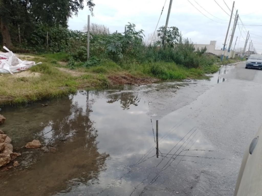 En Barrio Jardín, caños y pavimento destrozados