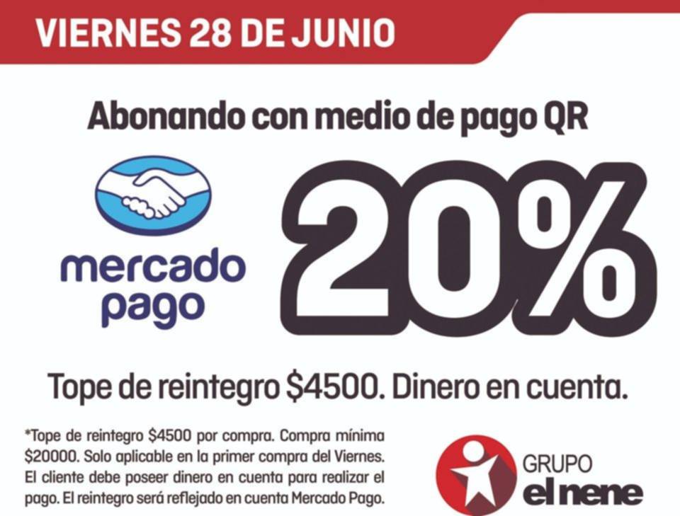 El Nene suma una nueva promo de 20% de descuento con Mercado Pago