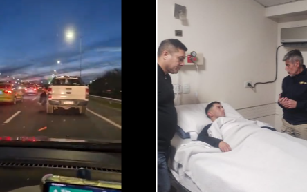 VIDEO. Un oficial de la Caminera fue arrastrado por una camioneta en fuga y se salvó de milagro en Córdoba