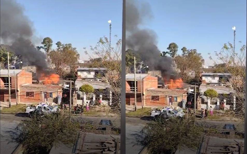 Dramático incendio en Ensenada: una madre y sus cuatro hijos internados por intoxicación