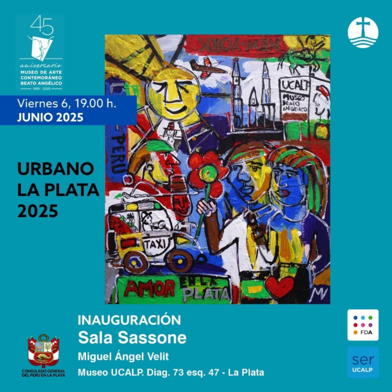 Las obras del reconocido artista peruano Miguel Angel Velit en una muestra en La Plata