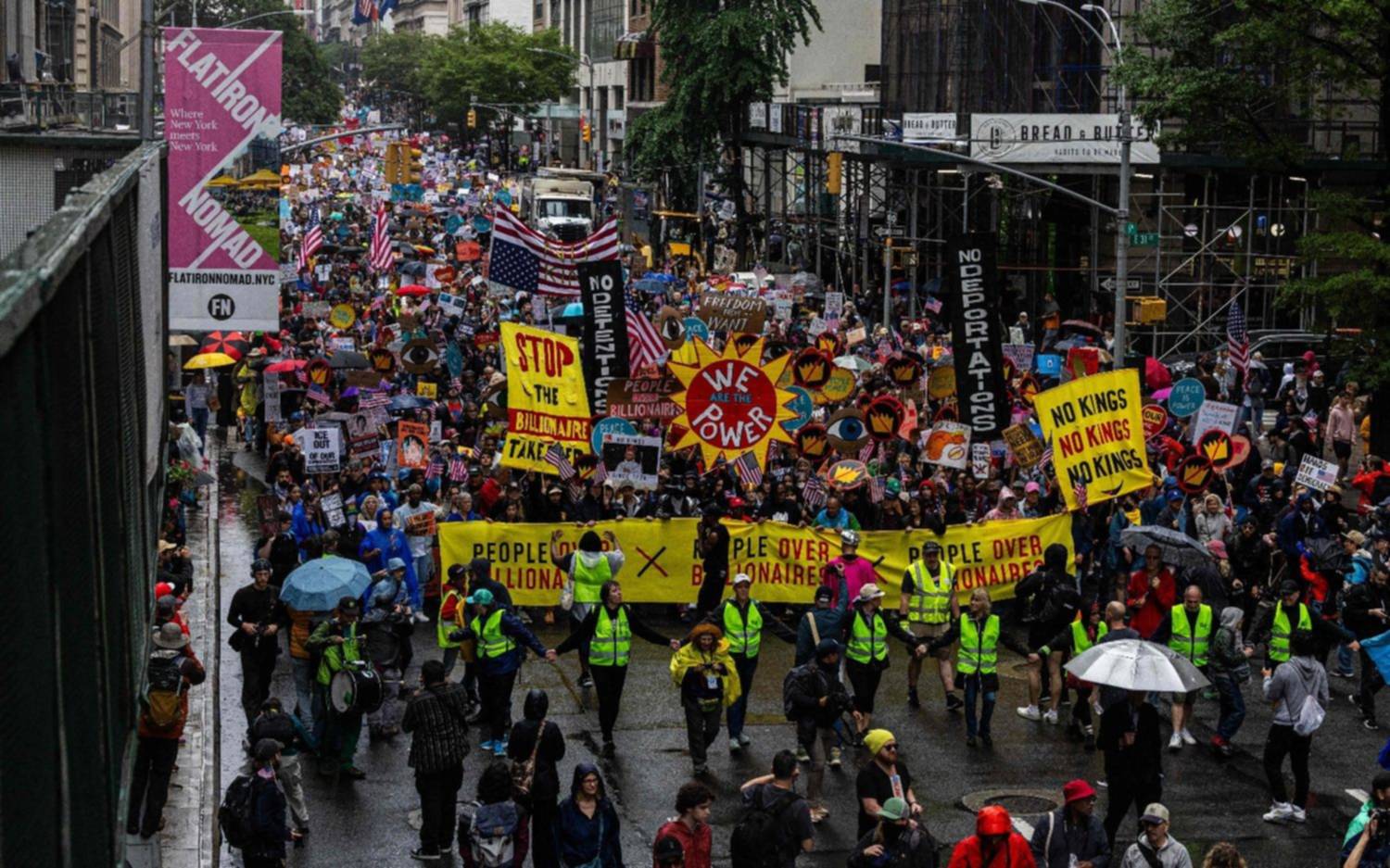 “No Kings”: miles de personas marcharon contra Trump en todo EE.UU