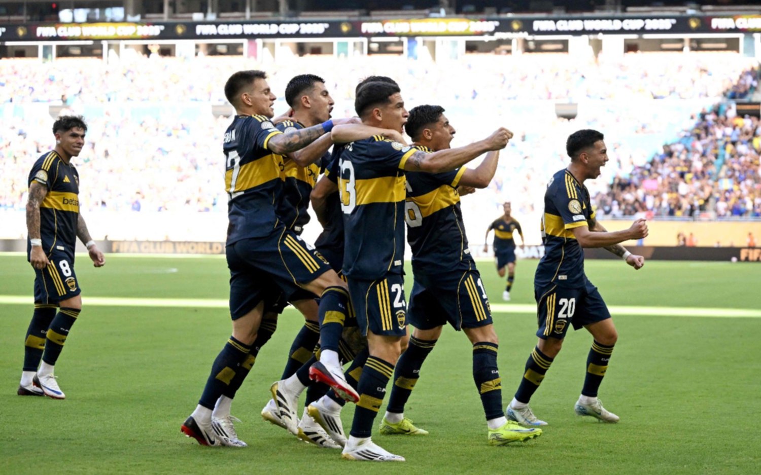 VIDEOS. Boca vs Benfica: los goles de Merentiel, Battaglia, Di María y Otamendi