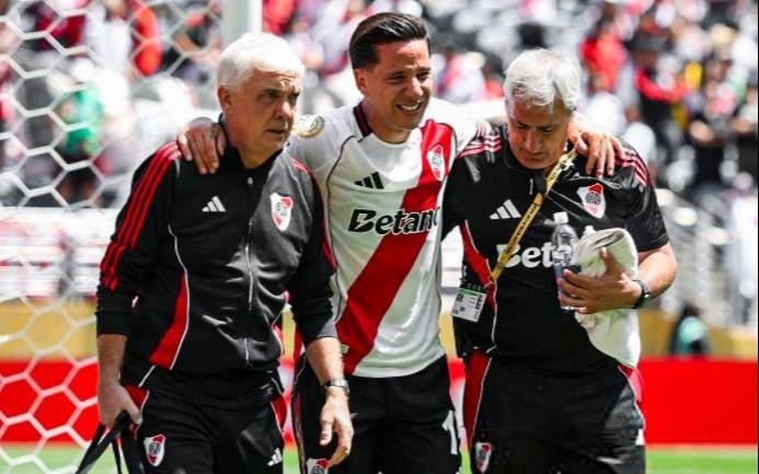 River confirmó la lesión de Driussi: se pierde lo que resta del Mundial de Clubes