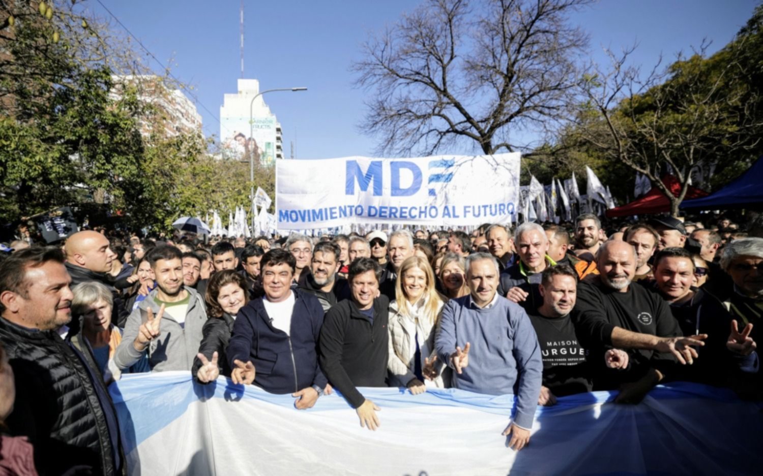 En plaza de Mayo, Axel Kicillof insistió con una “lista conjunta” para las elecciones
