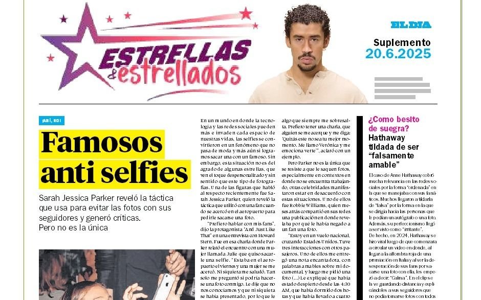 "Estrellas y Estrellados", este viernes gratis con EL DIA: escándalos, farándula y la cartelera