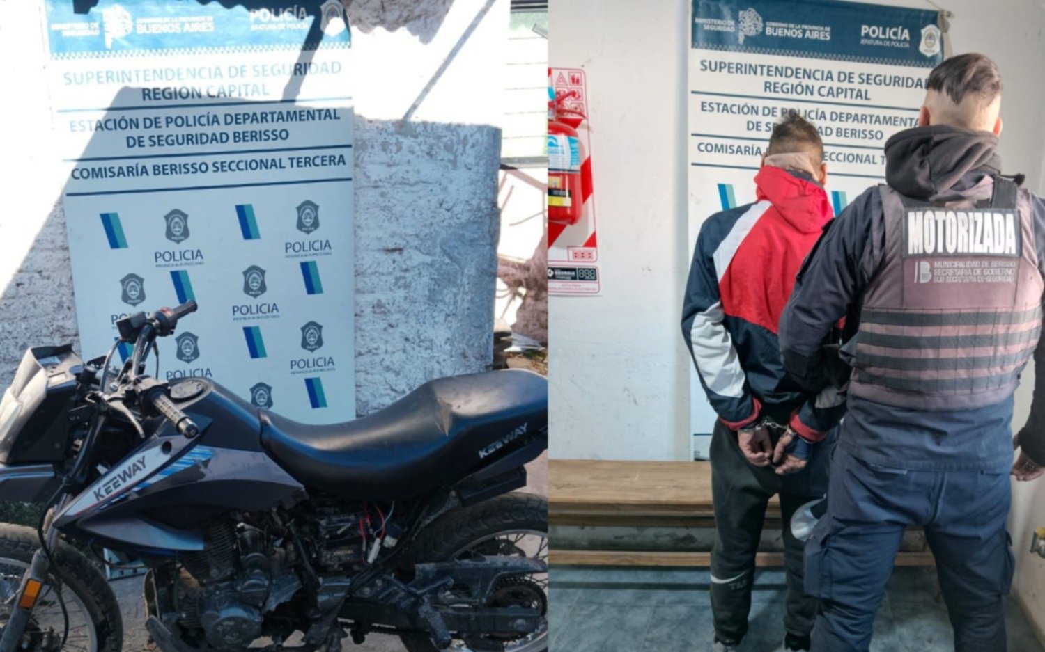 Habían detenido a su pareja, fue a buscarlo con una moto robada y también quedó presa en Berisso