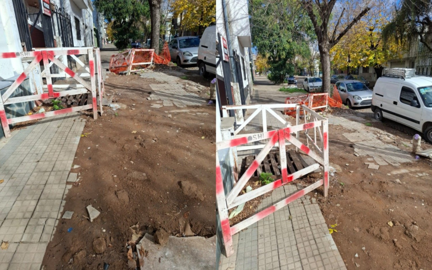 El Mondongo: reclaman por una obra de ABSA que dejó la vereda destrozada