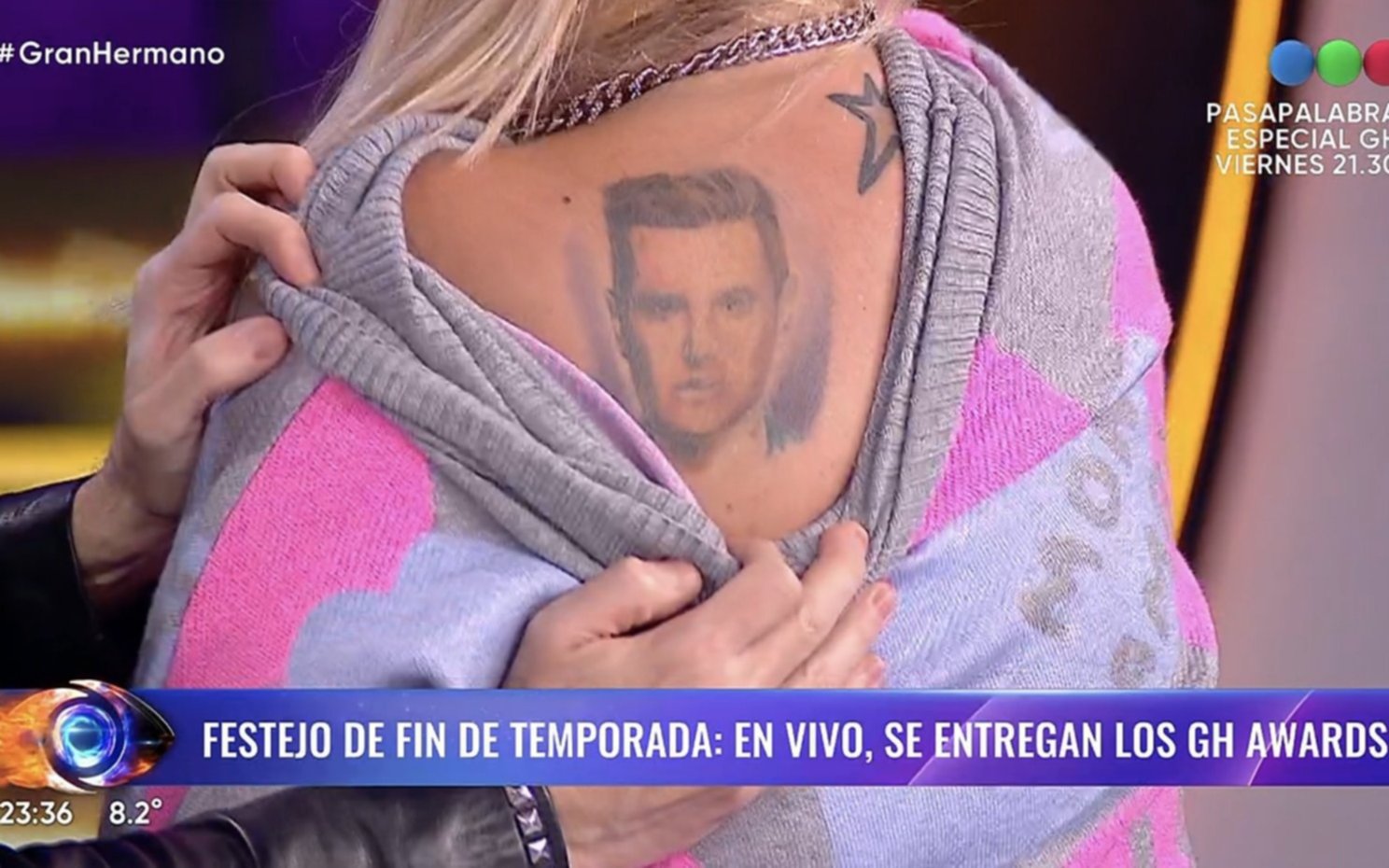 Una integrante de Gran Hermano se tatuó a Santiago del Moro: "Él me cambió la vida"