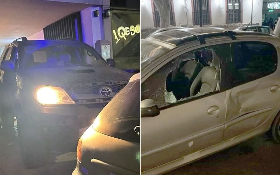 Reacción y furia al volante en La Plata: chocó con una Hilux a un auto estacionado en la puerta de un edificio y lo anunció "en vivo"