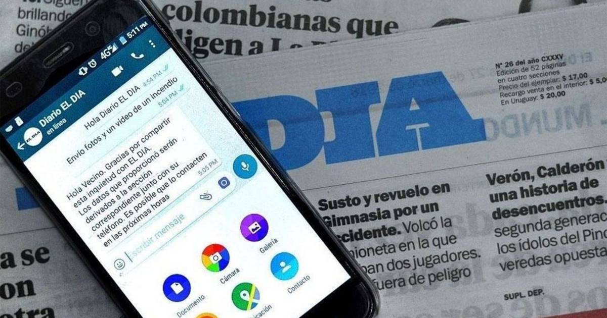 Por problemas técnicos de Movistar, EL DIA recibe mensajes y llamados a través de WhatsApp | El Dia