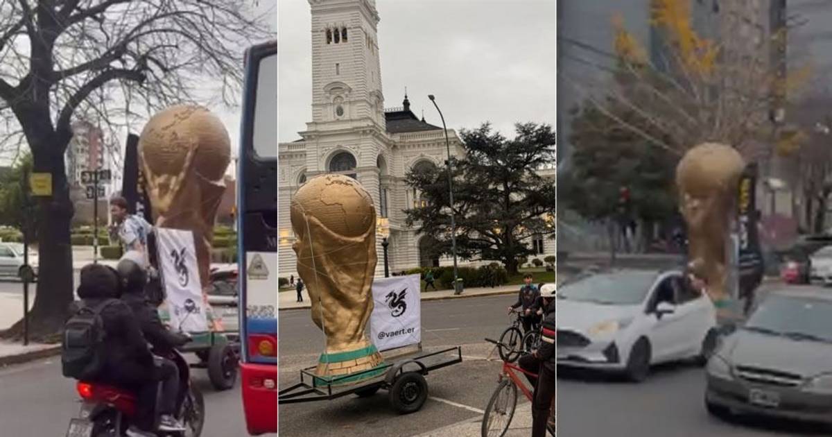 Una copa del mundo gigante sorprendió en pleno centro de La Plata en la antesala del Mundial | El Dia