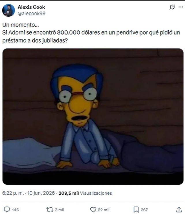 Ola de memes por la declaración jurada de Adorni