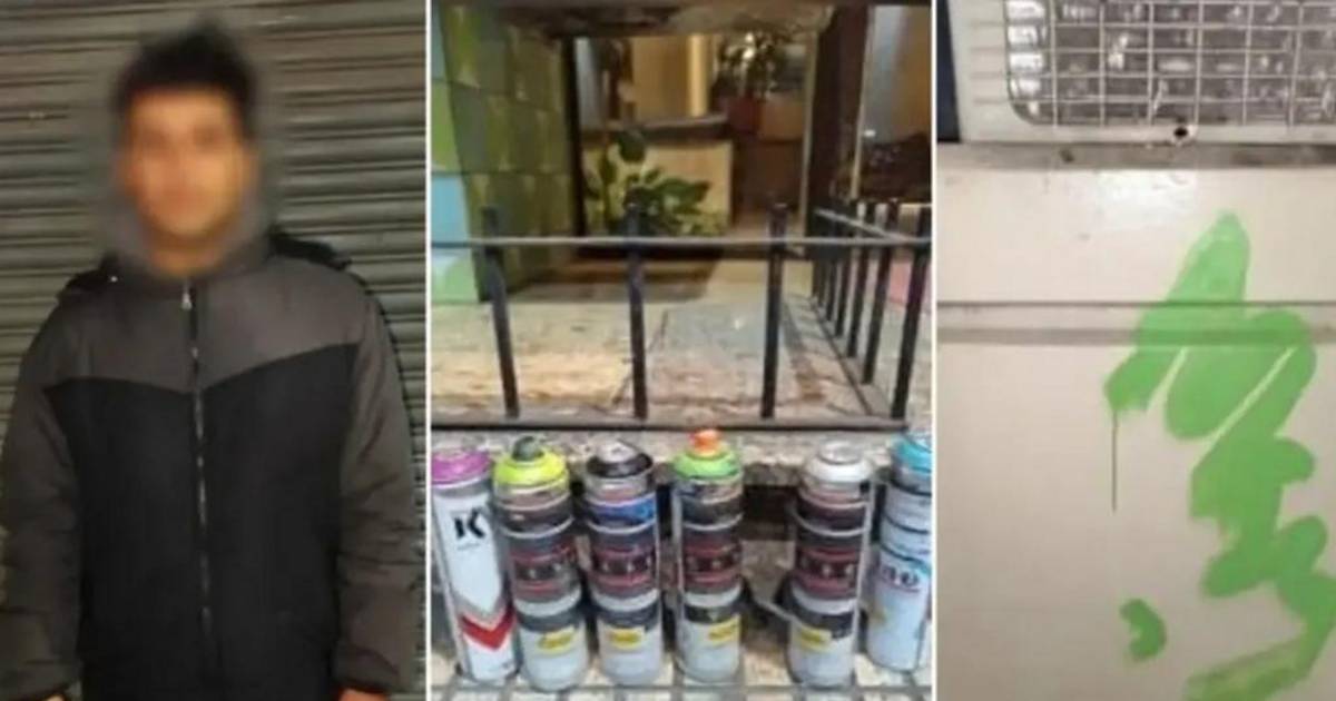 Detuvieron a un joven platense por vandalizar el frente de la AMIA | El Dia
