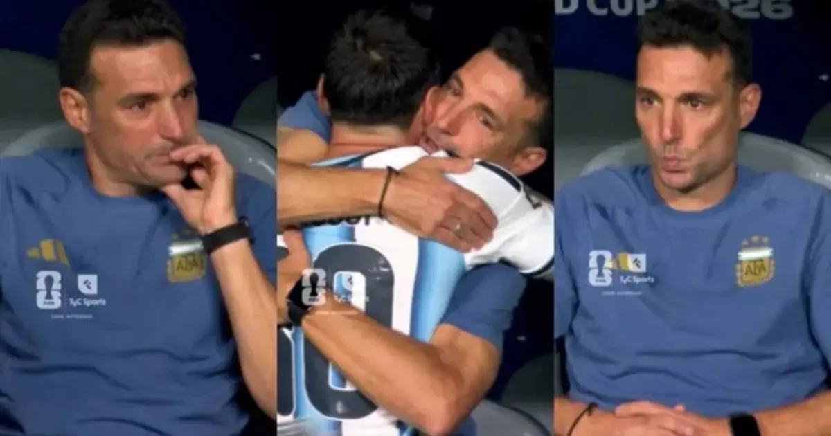 VIDEO.- Scaloni se emocionó y lloró en el cambio de Messi: "Le di un beso y le dije..." | El Dia