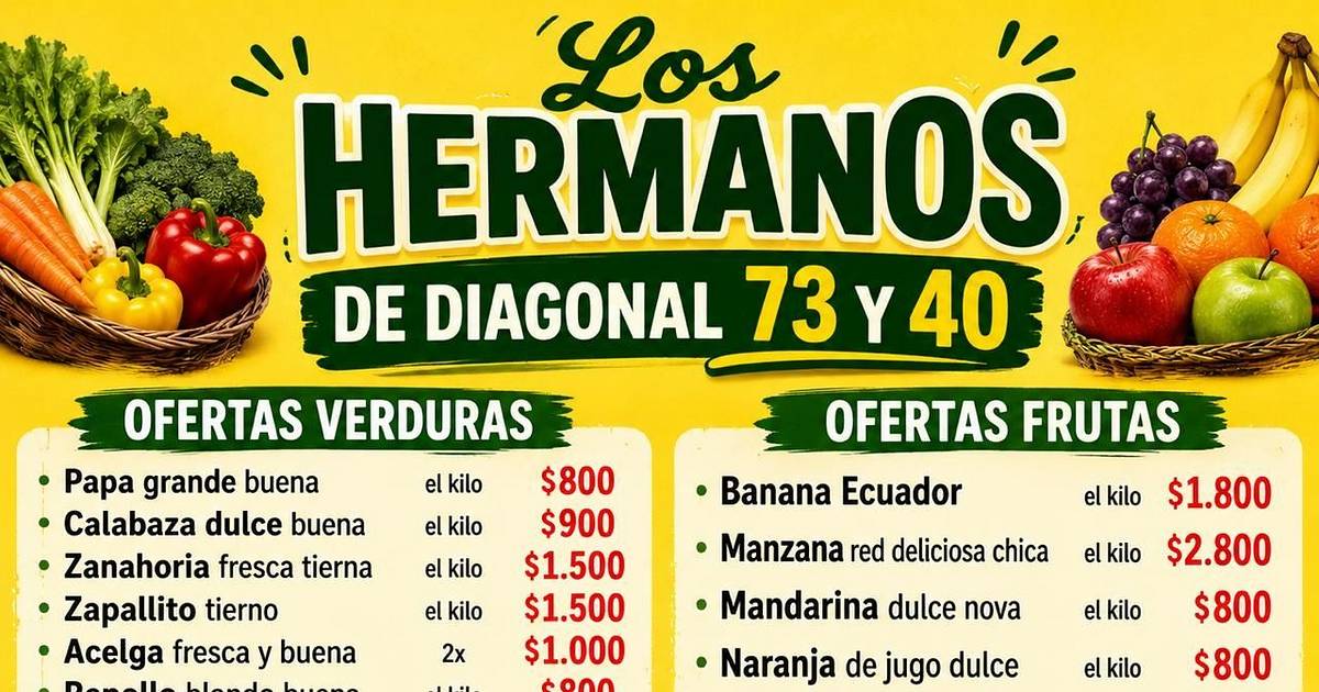 Los Hermanos renueva sus ofertas en frutas y verduras con precios accesibles en La Plata | El Dia