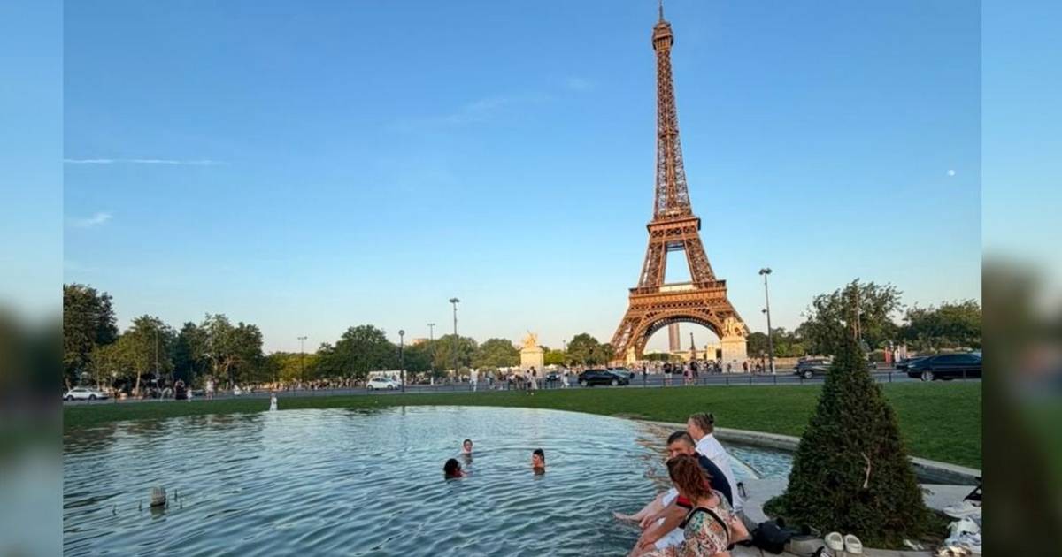 VIDEO. Un platense en Francia y la ola de calor que transformó la fuente de la Torre Eiffel en un refugio improvisado | El Dia