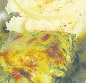 Filetes de merluza a la crema de espinacas