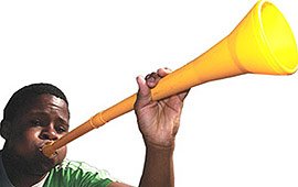 Una vuvuzela de 30 mil dólares en final de la Copa del Mundo
