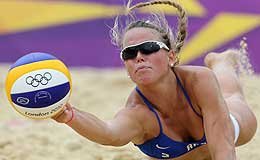 Derrota de las chicas en beach voley