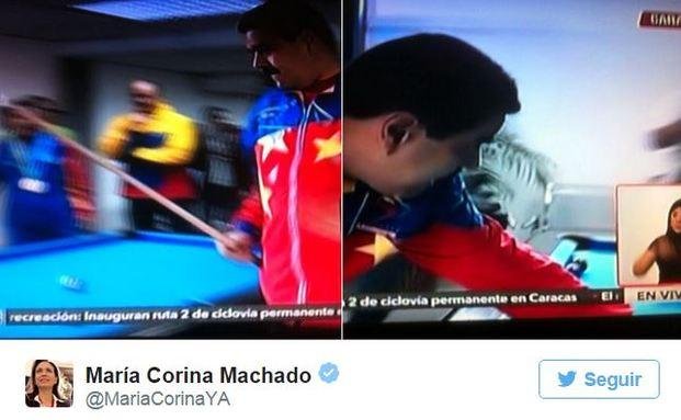 Aseguran que mientras "Venezuela está llorando", Maduro "juega al pool"