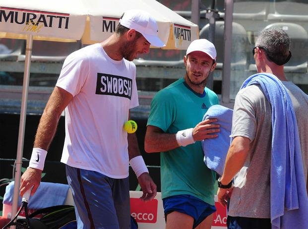 Del Potro y Mónaco entrenaron juntos
