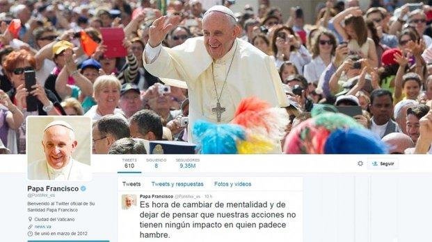 Furor por Francisco en Twitter