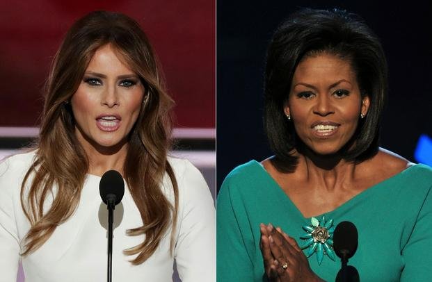 Acusan a la esposa de Trump de plagiar discurso de Michelle Obama