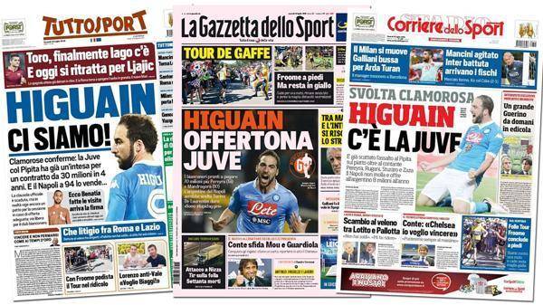 Higuaín pasó la revisión médica y la Juventus ya espera por él