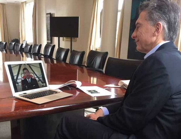 Macri se comunicó con la Fragata 
Libertad en Dublin